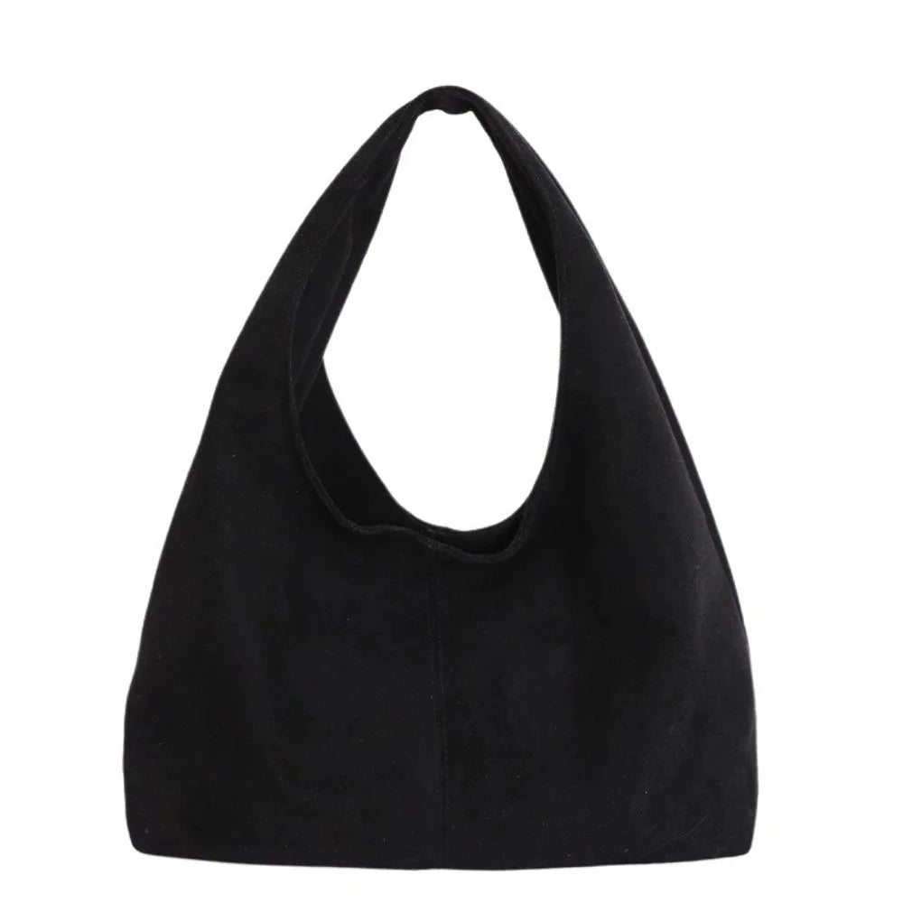 Retro Suede Shoulder Bag with Large Capacity