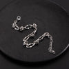 Pulsera de Cadena de Acero Titanio Unisex con Detalle de Nudo