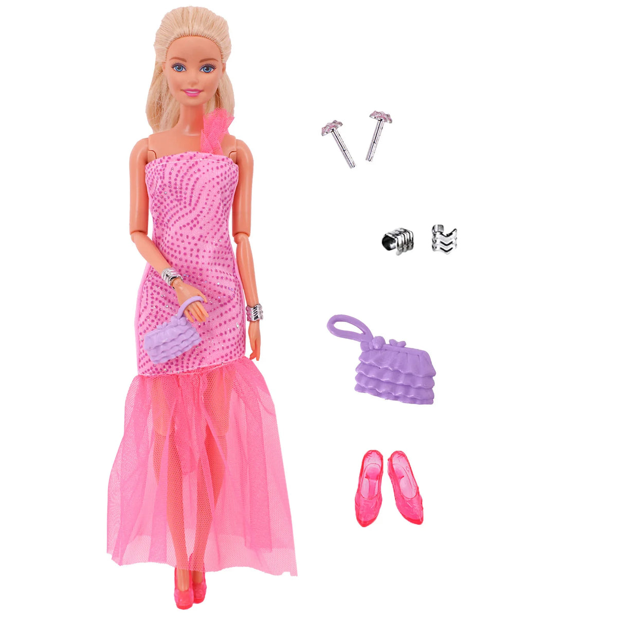 Doll Accessory Set with Suitcase for 11.5-Inch BJD Dolls