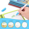 A hand is using a refillable pen to draw on a reusable water drawing book.