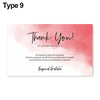 A pink watercolor greeting card with the text Thank You! For your order and trust in us.