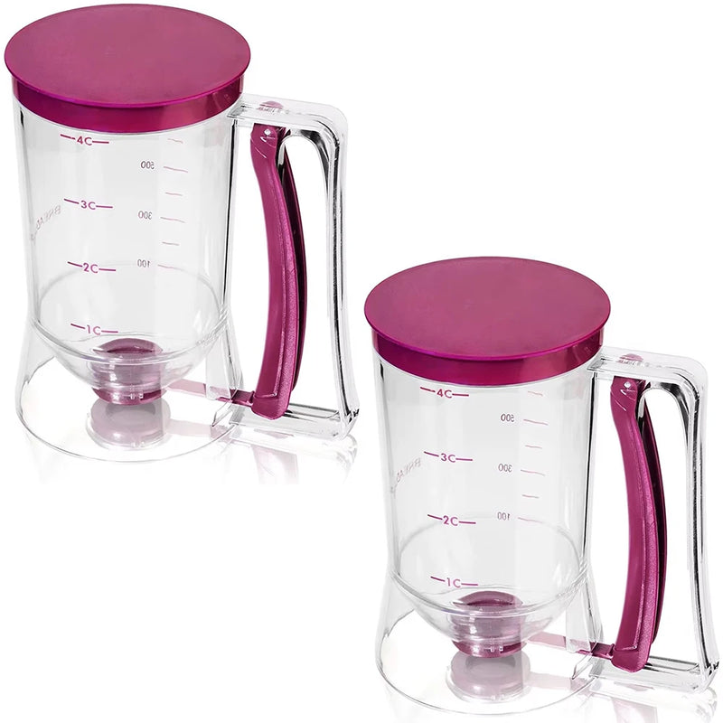 4-Cup Pancake Batter Dispenser with Measuring Guide
