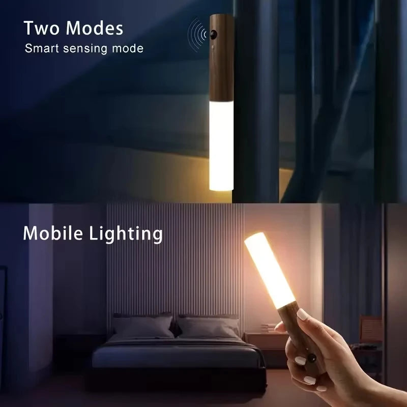 Luz Nocturna LED Recargable con Sensor de Movimiento