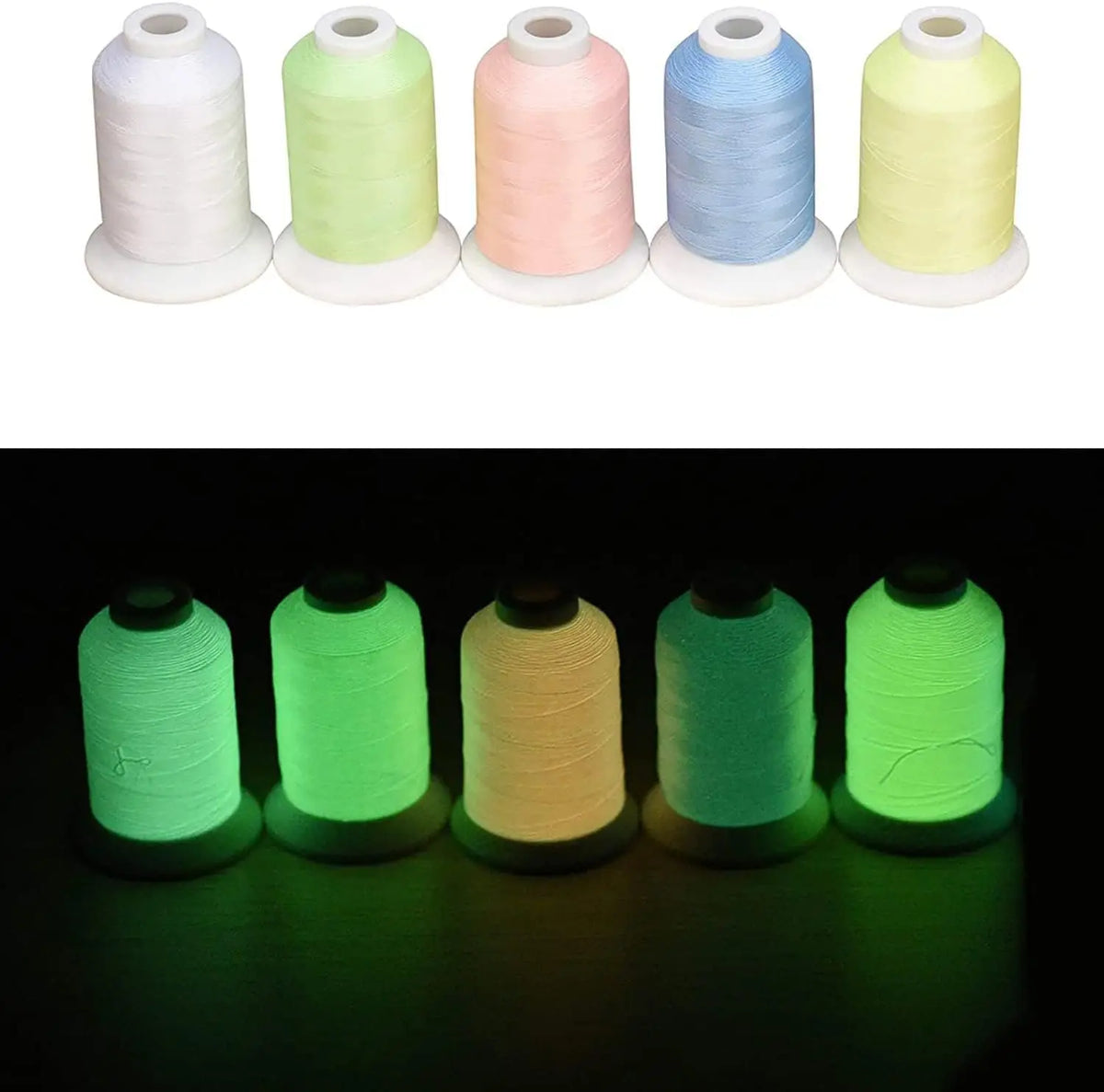 Glow-in-the-Dark Embroidery Thread for Sewing Projects
