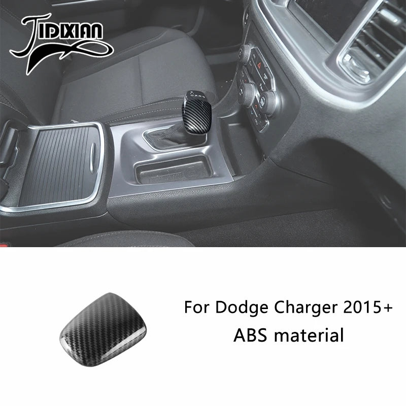 Carbon fiber ABS material interior trim kit for Dodge Charger 2015 and newer vehicles