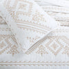 Quilted Cotton Bedspread Set with Embroidered Patchwork Design