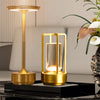 Lámpara de Mesa LED de Cristal de Aluminio