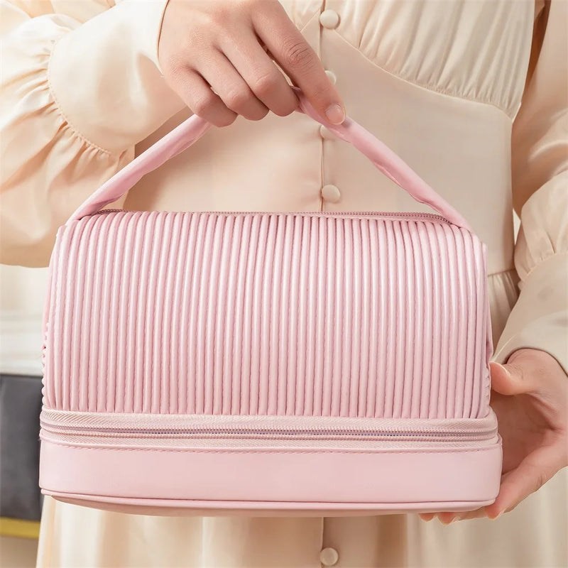 3-Piece PU Leather Makeup Bag Set