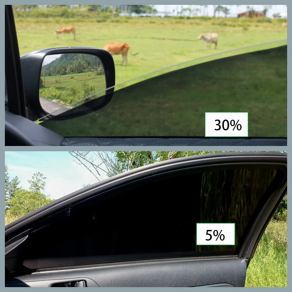 Black Privacy Car Window Tint Film – Heat & UV Blocking