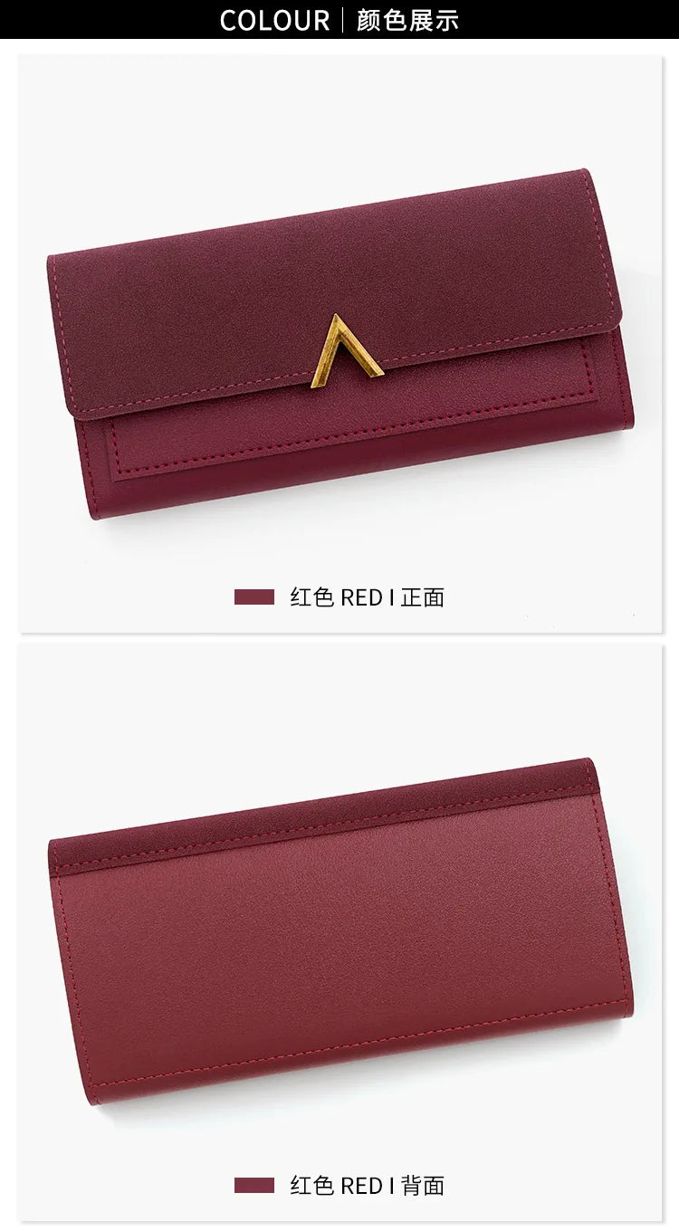 Women's Tri-Fold PU Leather Wallet with Coin Pocket