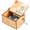 Wooden Hand-Crank Music Box - 'You Are My Sunshine' Engraved Keepsake Gift