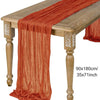 Semi-Sheer Gauze Table Runner in Sage
