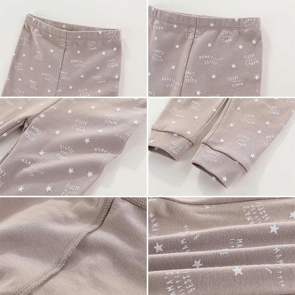 Baby Cotton Bodysuit and Pants Outfit Set (4-Piece)