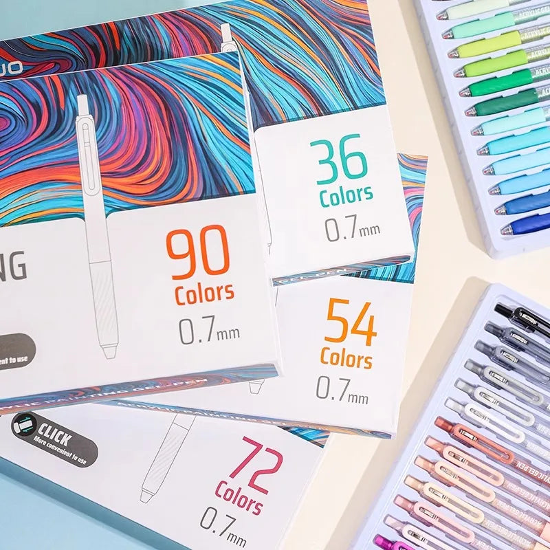 3D Embossed Acrylic Gel Pens - 6/144 Color Options