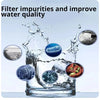 A clear glass of water being filtered, showing impurities removed and improved water quality.