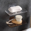 No-Drill Adhesive Soap Holder with Drainage Tray