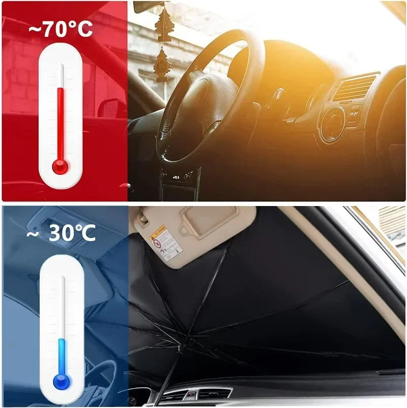 Folding Car Sunshade Umbrella with UV Protection