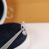Geometric Sterling Silver Stackable Ring with Cubic Zirconia