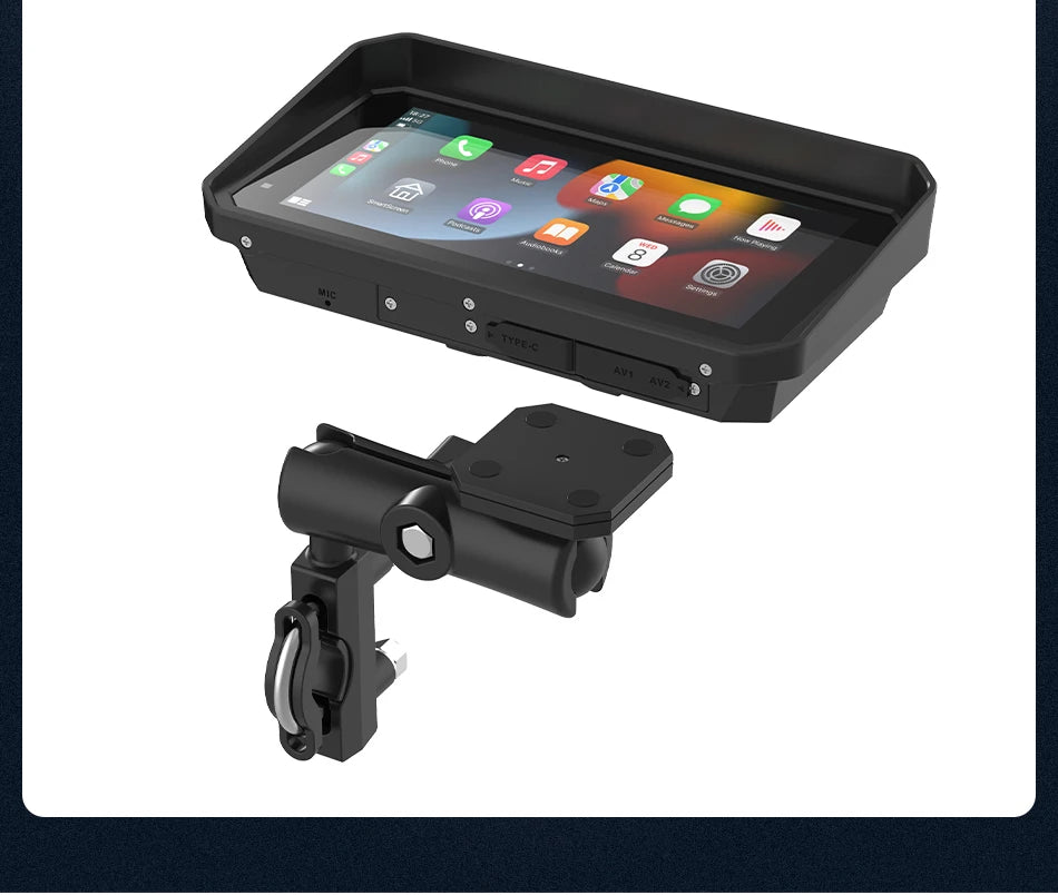 5/6.25 Inch Waterproof Motorcycle GPS with CarPlay and Android Auto