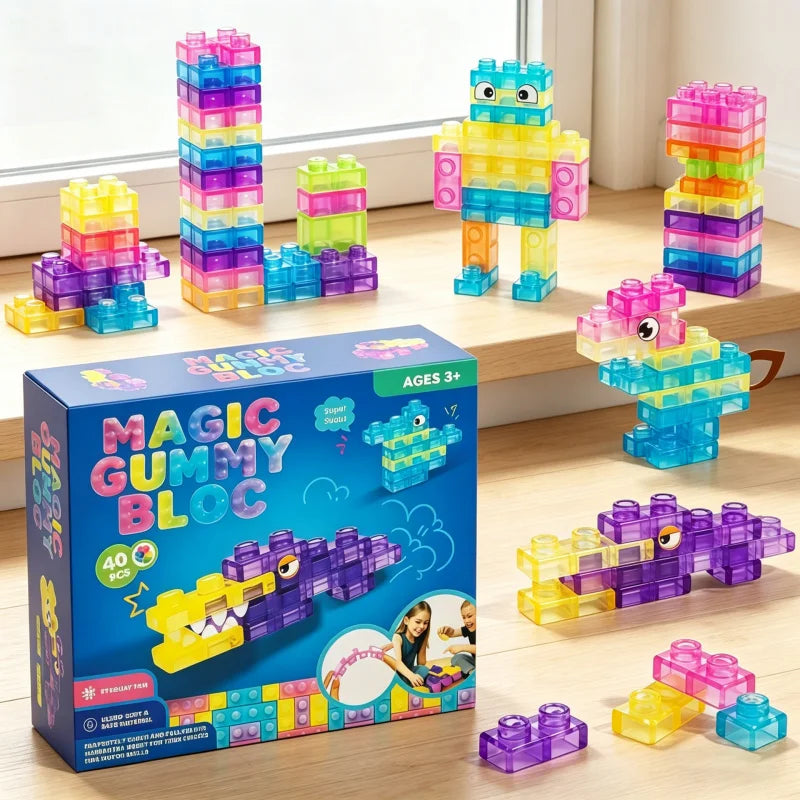 Soft Jelly Building Blocks Sensory Toy Set