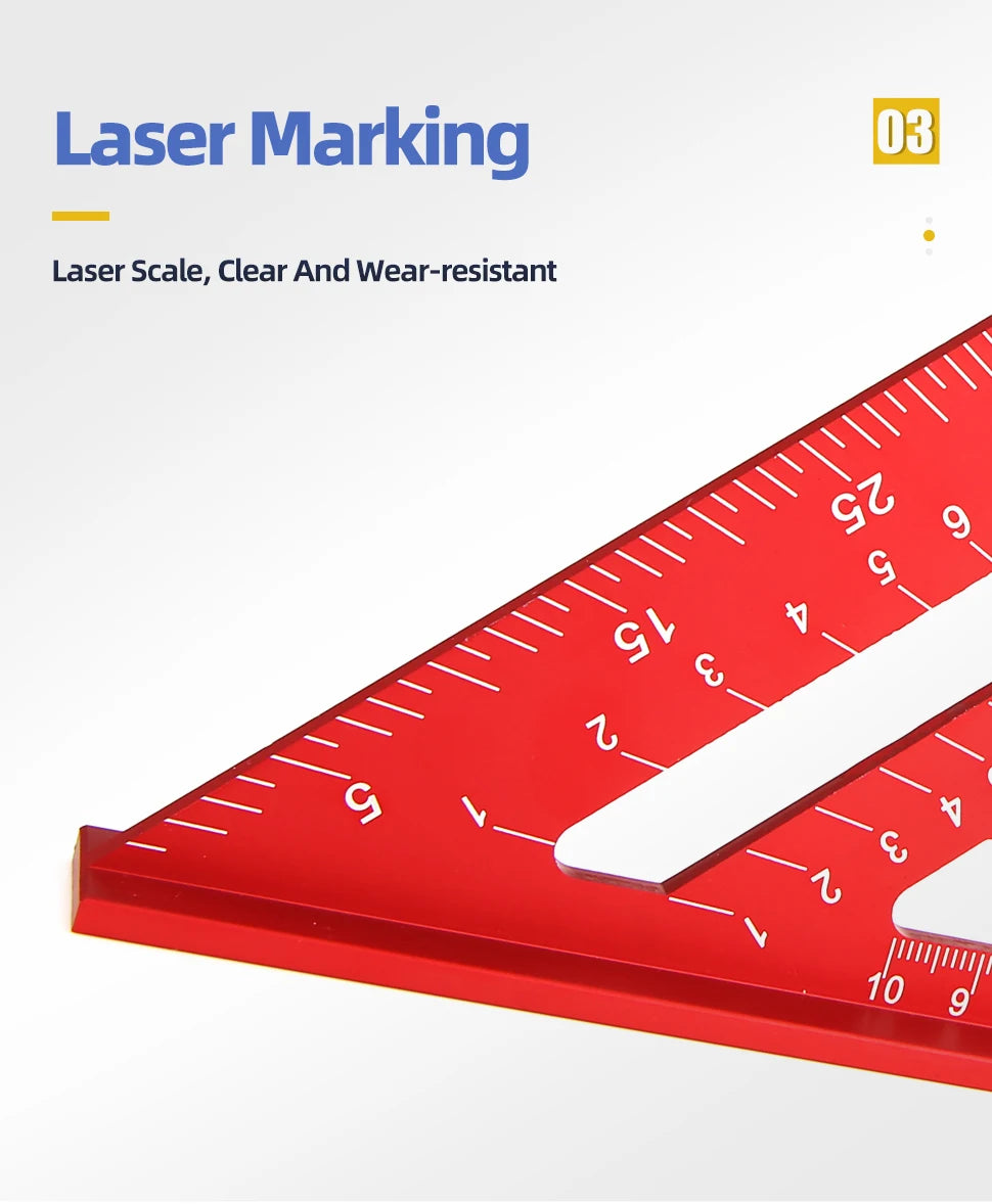 7-Inch Aluminum Alloy Triangle Ruler for Precision Marking