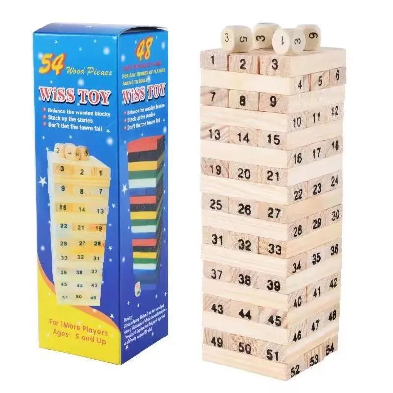 Colorful Wooden Balance Stacking Game for Family Fun