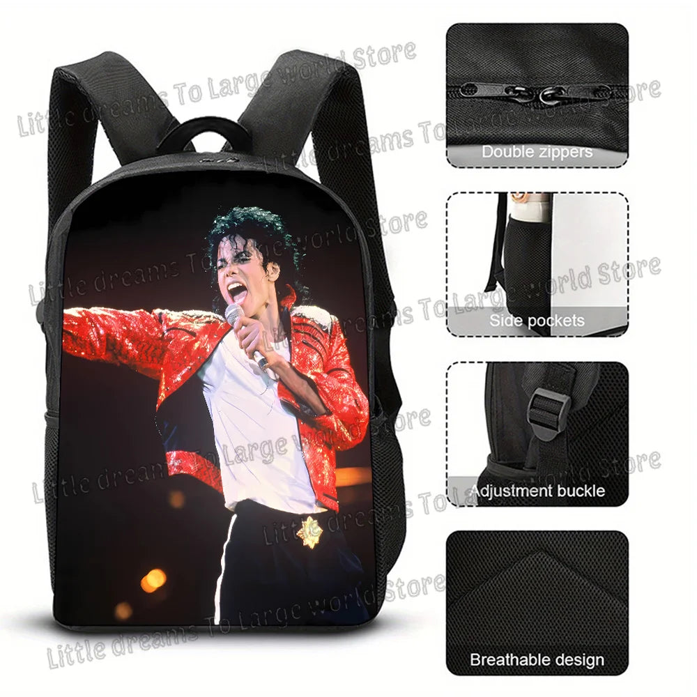 Michael Jackson 3D Print Backpack for School & Travel