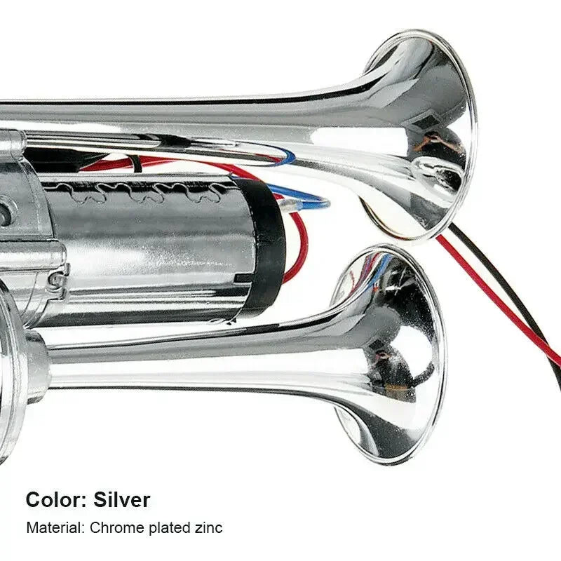 Dual Trumpet Air Horn Kit with Compressor