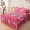 Floral Ruffle Bed Skirt with Matching Pillowcases