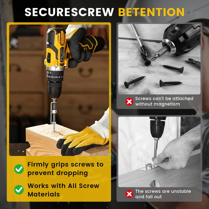 Spring-Loaded Magnetic Screw Holder Bit