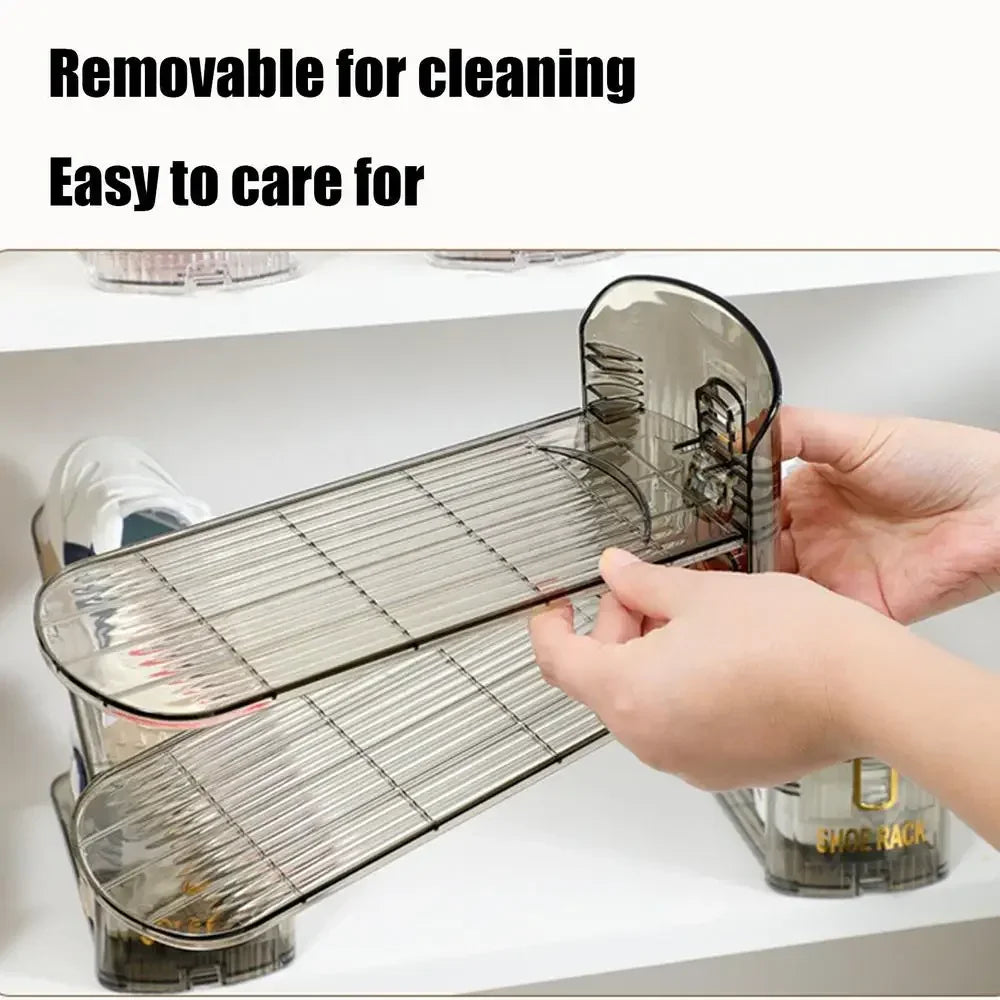 Adjustable Foldable Shoe Organizer Rack