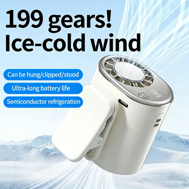 Mini Portable Clip-On Fan with 360° Rotation