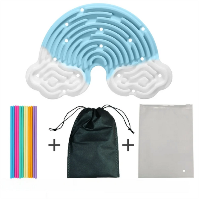 Double-Sided Silicone Fidget Board with 12 Strings