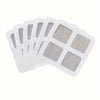 A pack of clear disposable mesh filters used as hair catchers for shower and floor drains.