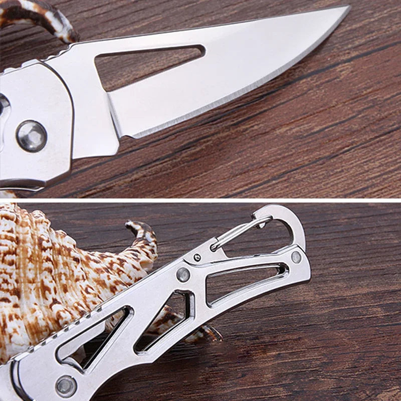 Folding Stainless Steel Fruit Knife with Non-Slip Handle