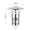 Brass Sink Drain Strainer with Removable Hair Catcher