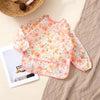 Waterproof Long-Sleeve Baby Bibs with Catch-All Pockets