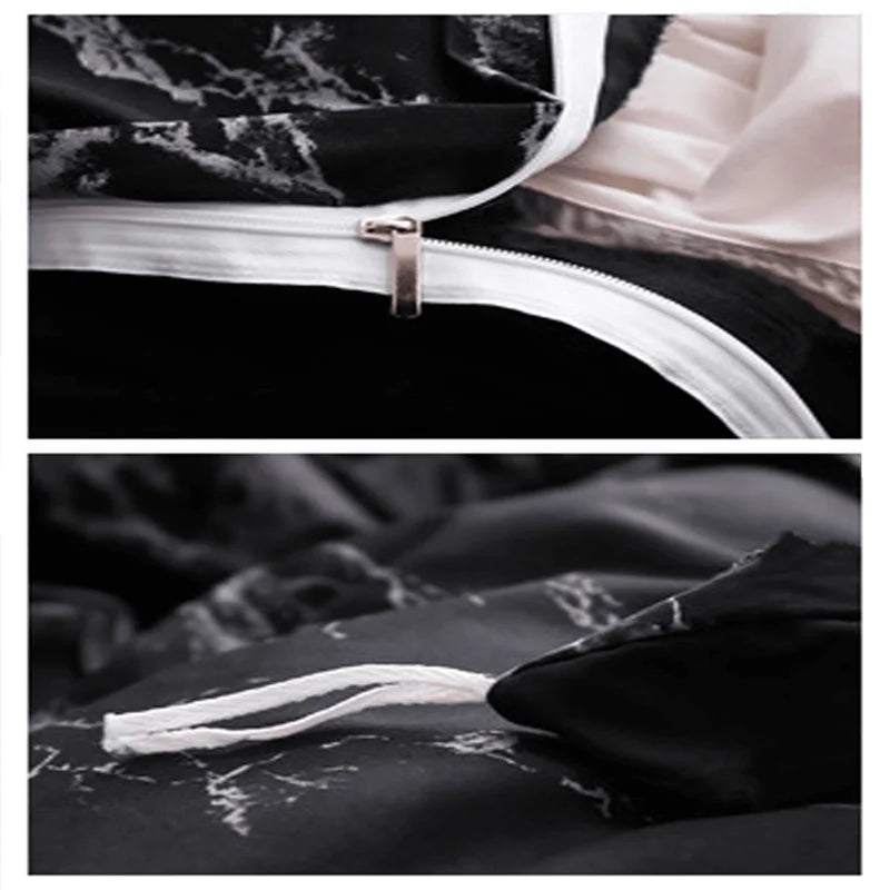 Modern Polyester Duvet Cover Set with Two Pillowcases