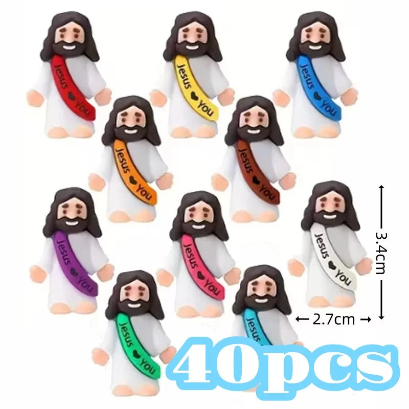 Mini Religious Figurine Set for Christmas and Easter Decor