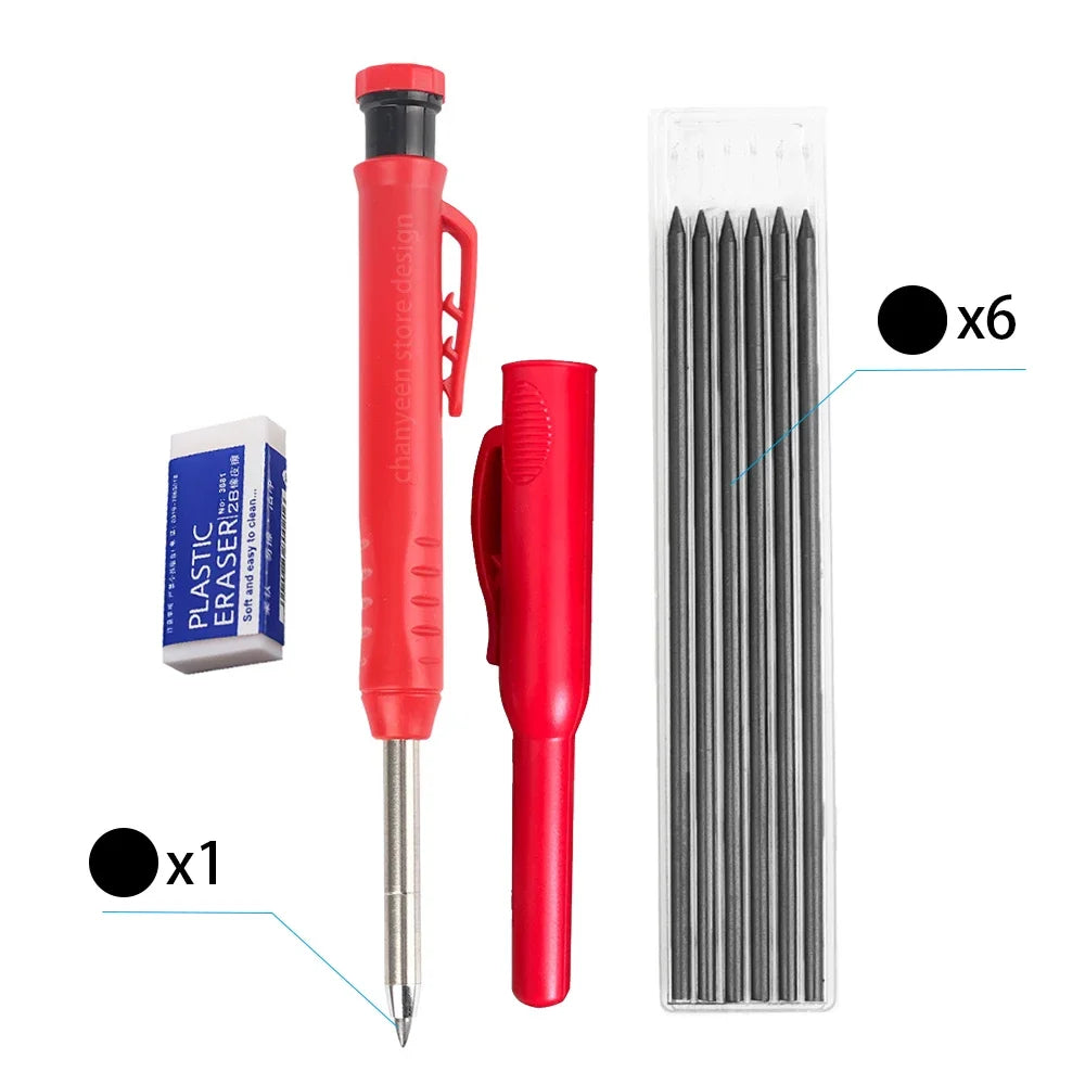 Precision Carpenter's Mechanical Pencil with Integrated Sharpener