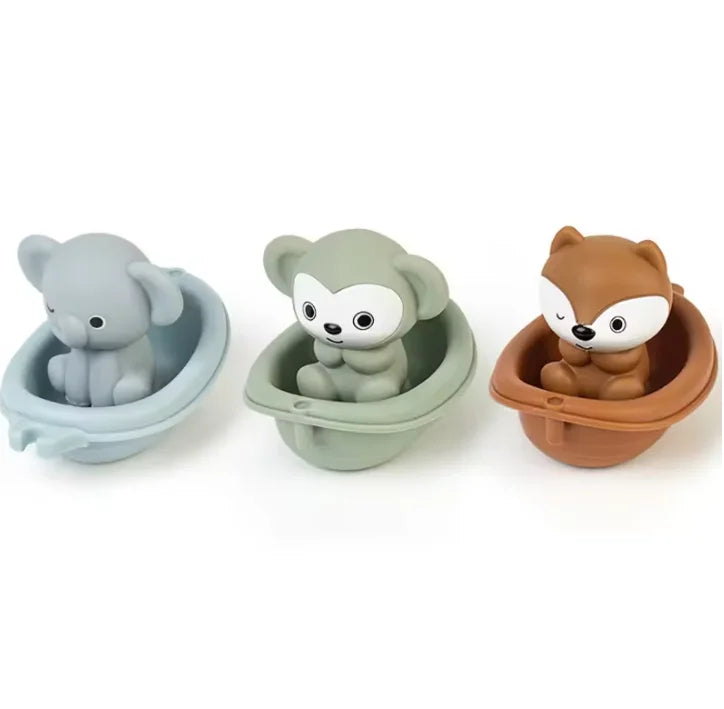 Dinosaur Bath Toys for Toddlers – Squeeze, Spray & Float