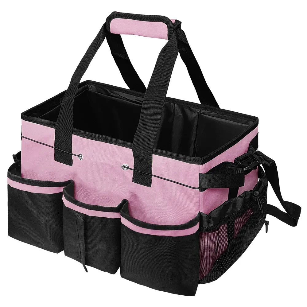 Large-Capacity Cleaning Tool Organizer Bag with Detachable Apron
