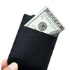 Slim Leather Card Holder with Quick-Access Pull Tab