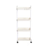 3-Tier Plastic Utility Cart with Lockable Wheels