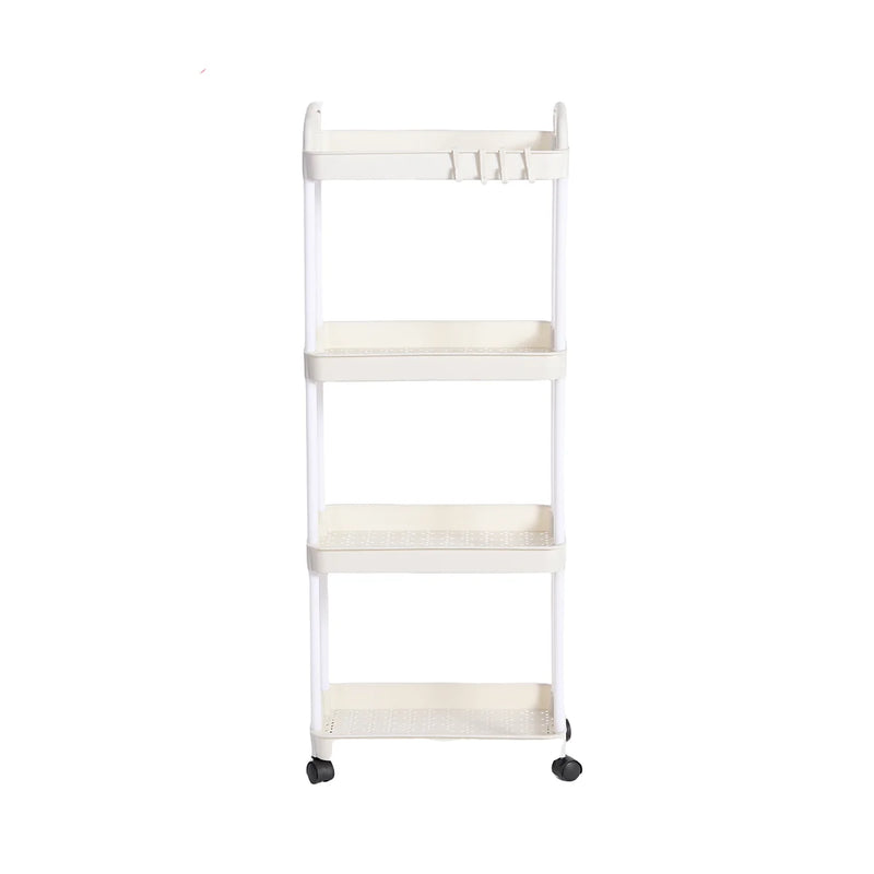 3-Tier Plastic Utility Cart with Lockable Wheels