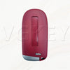 A close-up view of a red replacement smart key shell for Dodge Challenger and Charger models.