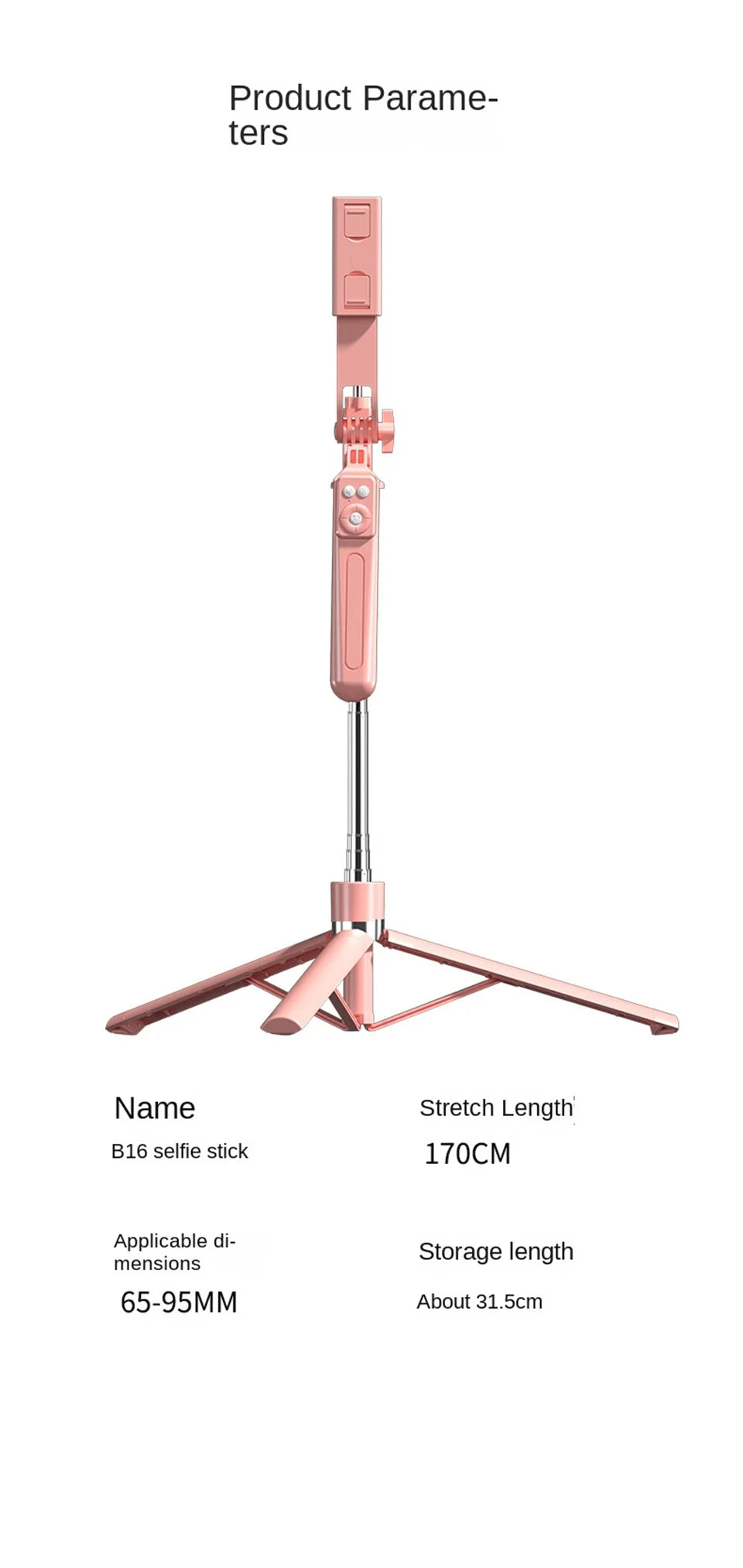 360° Rotating Bluetooth Selfie Stick & Tripod with Wireless Remote