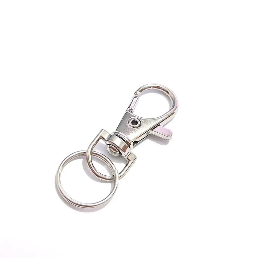 Swivel Snap Hooks with Key Rings – 50-Piece Metal Claw Clasps in Mixed Sizes
