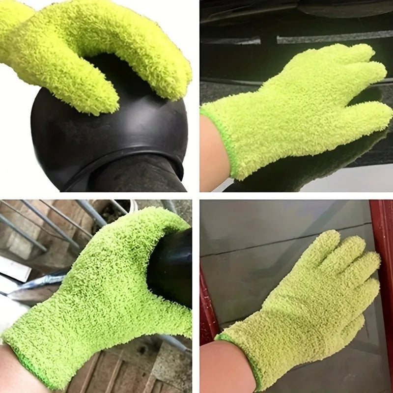 Stretchable Microfiber Dusting Gloves with Breathable Design