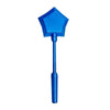 A bright blue star-shaped contactless card payment wand.